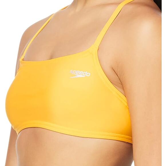 NEW Speedo Women's Swimsuit Top Bikini Strappy Back Demi LARGE - Picture 2 of 3